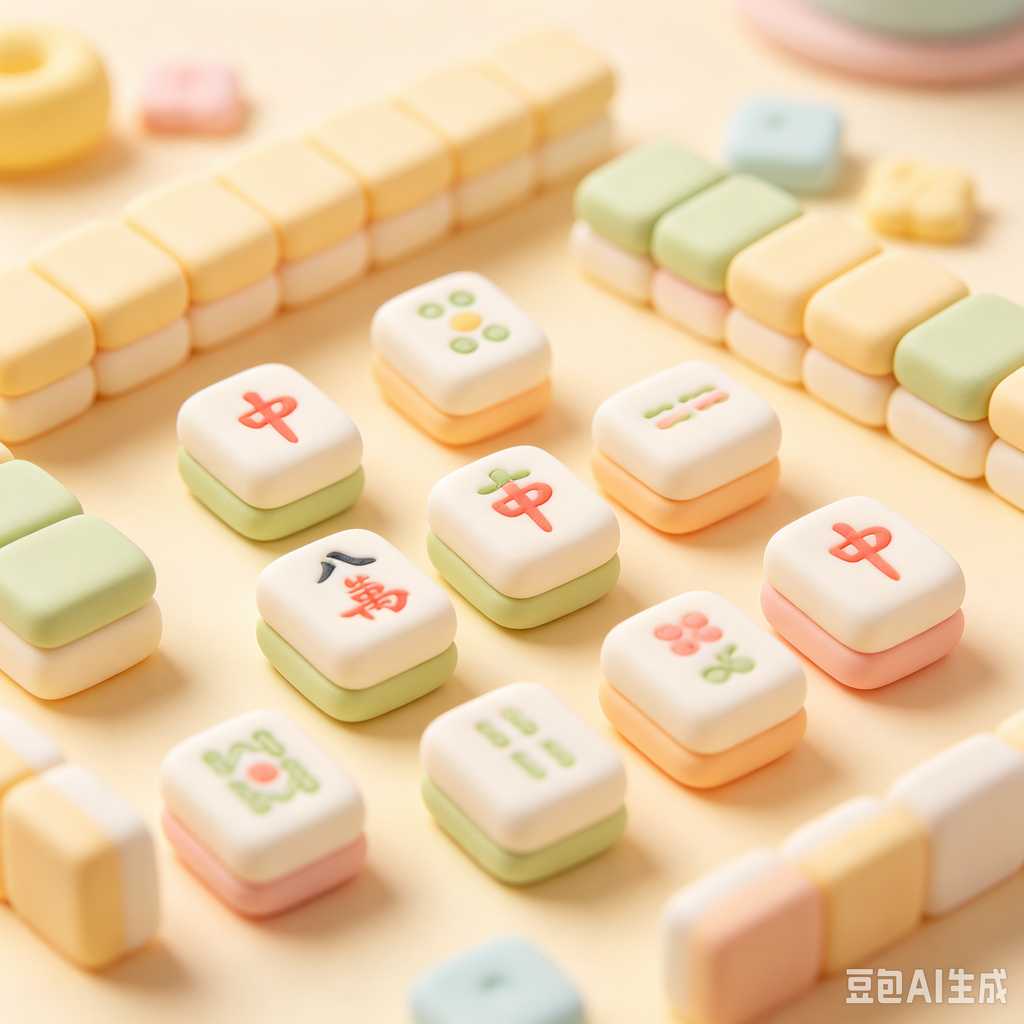 printed logo mahjong set